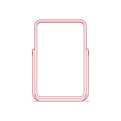 Objects Table Mirrors Ikea Ikornnes Table Mirror Sticker Outline Svg File, Free Vectors File